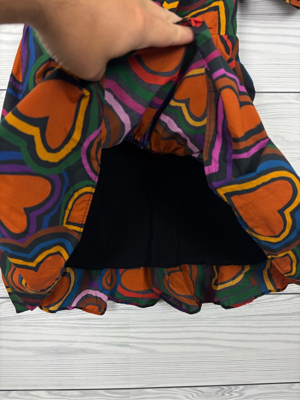 FARM Rio for Anthropologie short sleeve bow-front heart mini dress small - Picture 7 of 11